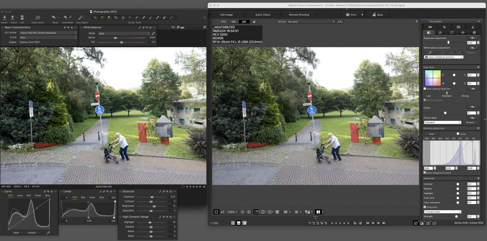 Canon R5 Camera Standard Picture Style in Capture One and DPP