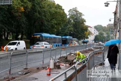 förberedelser inför Västlänken i Haga