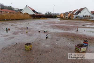 Fyrverkeriavfall från Gjutegården
