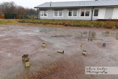 Fyrverkeriavfall från Gjutegården