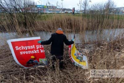 Willys Sisjön nedskräpning av Stora ån