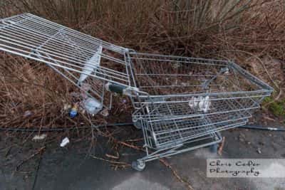 Stora Coop Sisjön nedskräpning av Stora ån