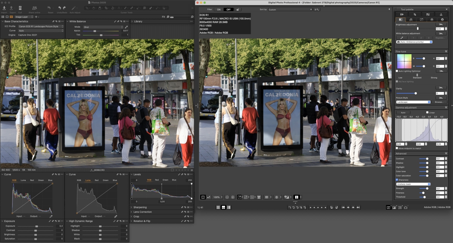 Canon EOS R1 jpeg colors